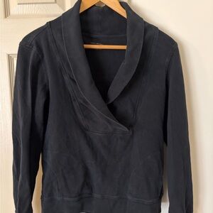 Banana Republic Black Collared Sweatshirt